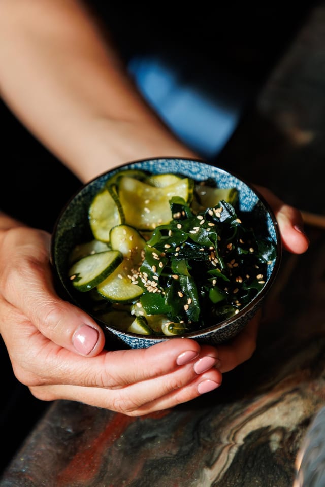 Cucumber Sunomono.