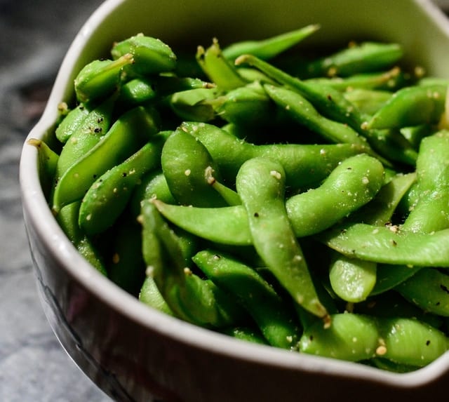 Wasabi Garlic Edamame.